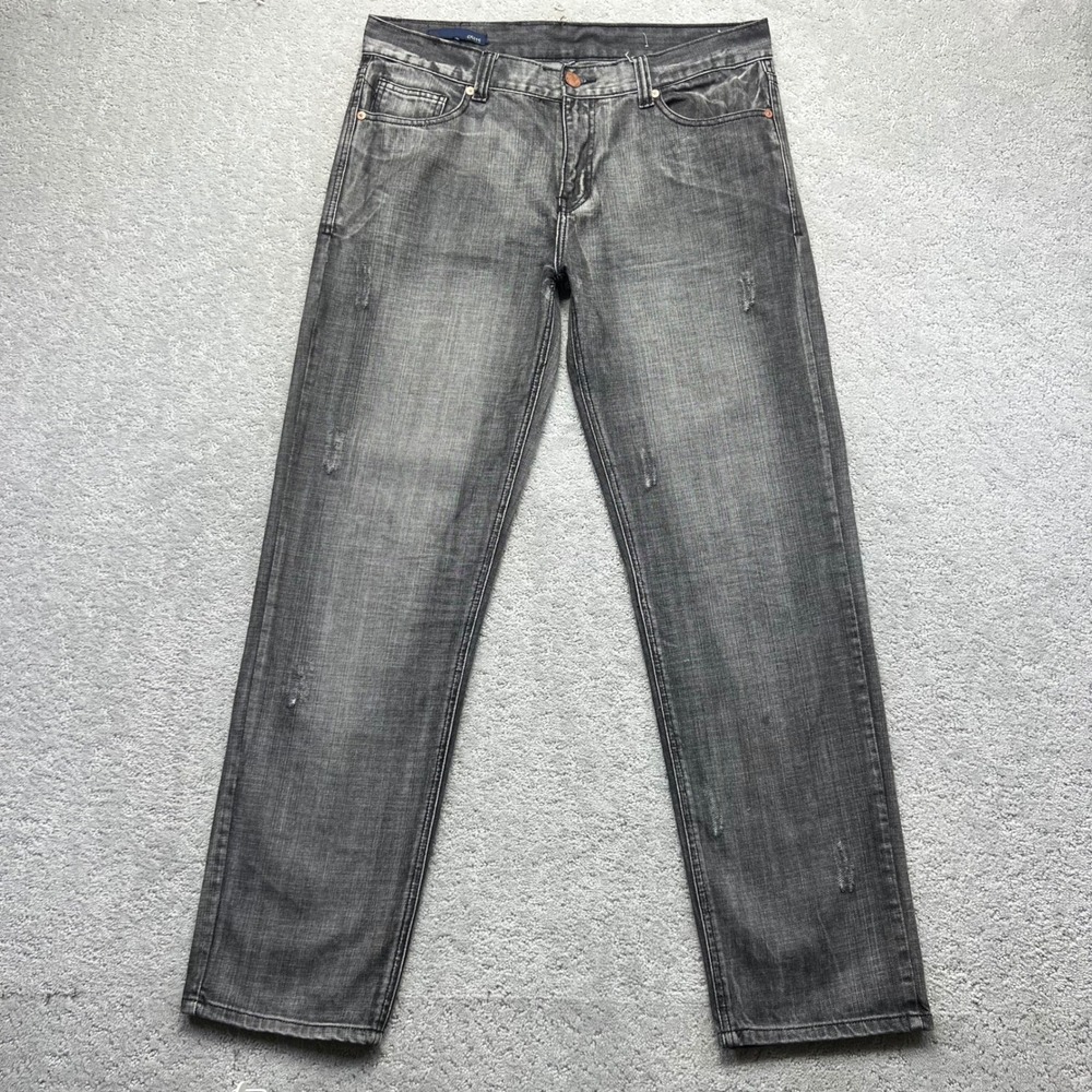 GS-115 Jeans Mens‎ 36x32 Gray Denim Distressed Straight Leg Cotton Skate Grunge